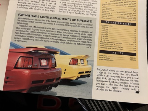 1999 2000 SALEEN S281 S351 MUSTANG CORPORATE MINI MAGAZINE BROCHURE FLYER FORD - Picture 5 of 10