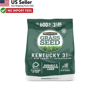 Pennington Kentucky 31 Tall Fescue Grass Seed 3 lb Penkoted Lawn New FROM USA