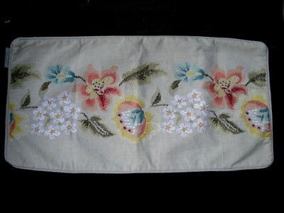 Nina home By Nina Campbell Tan Embroidered Floral Print Pillow