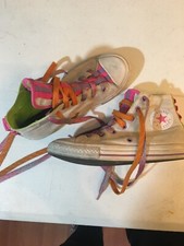 converse all star Junior size 3 multi color hi tops double laces good condition