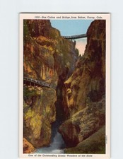 Postcard Box Canyon and Bridge from Below Ouray Colorado USA North America