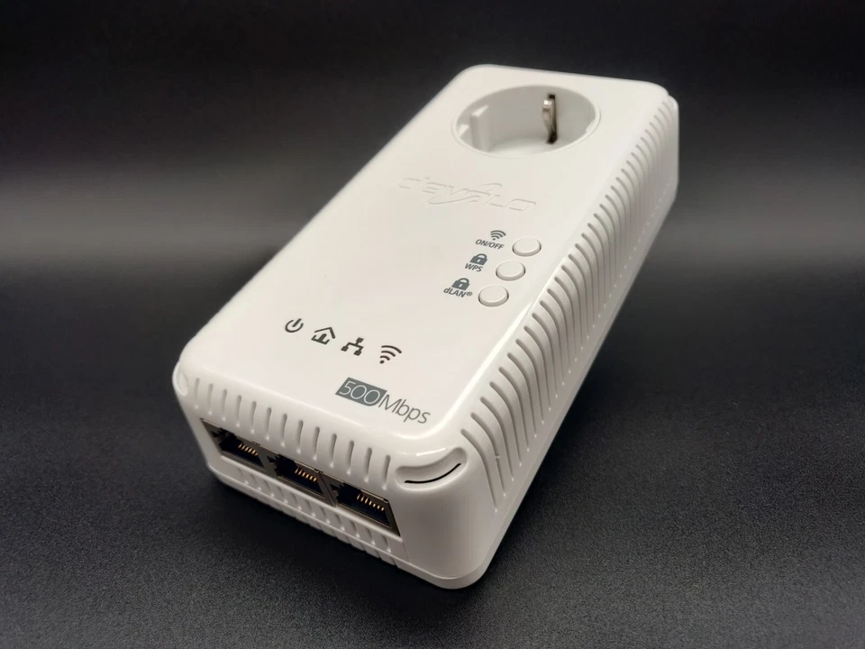 devolo dLAN 500 AV Wireless+ Starter Kit WiFi Powerline Adapter - 3 LAN-Ports - Bild 2 von 4