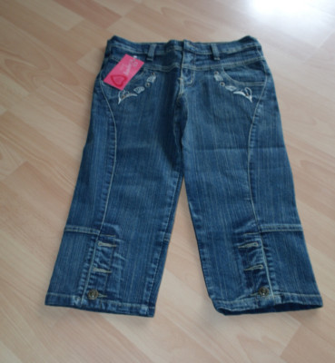 mädchenmode 3/4 hose jeans größe 134-140 neu mit etikett guter zustand