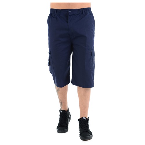 MENS PLAIN SHORTS CARGO COMBAT CASUAL SUMMER BEACH POLY COTTON POCKETS 3/4 PANTS - Picture 57 of 72