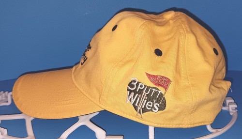 "3-PUTT WILLIE'S" PINE VALLEY GOLF RESORT Yellow Hat w/ Adjustable Strap - NWOT - Picture 8 of 11
