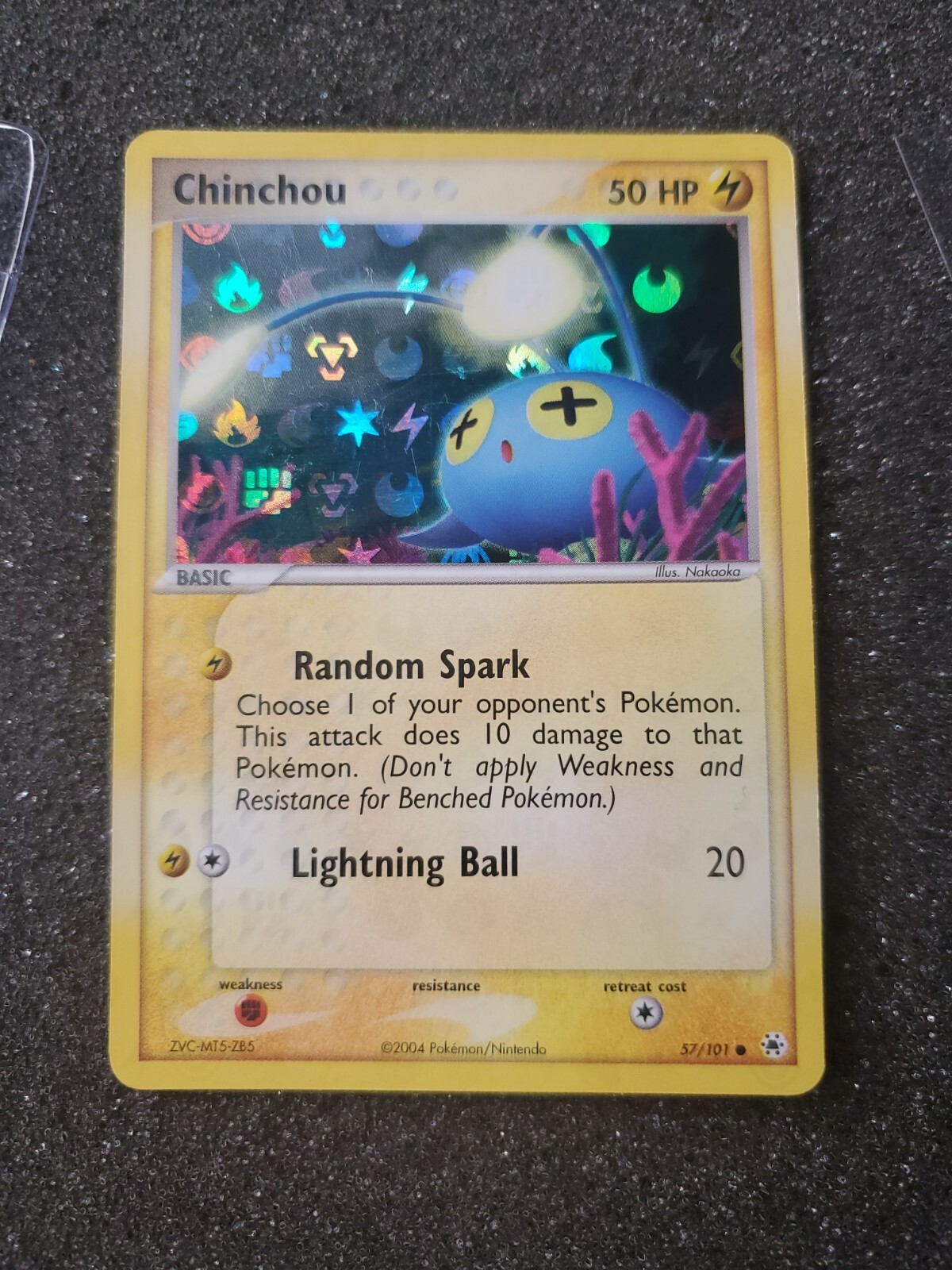 "CHINCHOU"  Reverse HOLO 57/101 Near Mint Hidden Legends Basic Pokemon Card