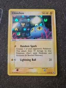 "CHINCHOU"  Reverse HOLO 57/101 Near Mint Hidden Legends Basic Pokemon Card