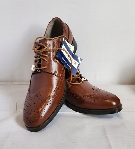 Scarpe Vegan Uomo Deer Stags 902 Collezione Marrone Comfort Calzature Tg 9W Oxford - Foto 2 di 10