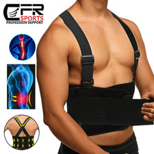 Heavy Duty Weight Lift Lumbar Lower Back Pain Support Waist Belt Brace Suspender