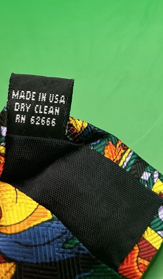 Electric Neckwear Power Ties Floral Mosaic Silk Tie Neckti EUC USA Foto 4 de 4