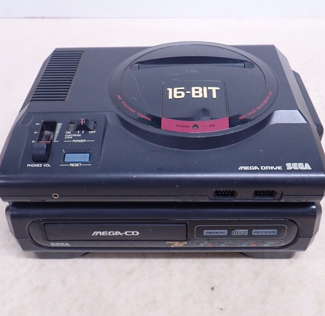 送料無料 日本 SEGA Mega HAA & HAA-2910 Console Game Sega CD Mega Drive 本体、アクセサリー