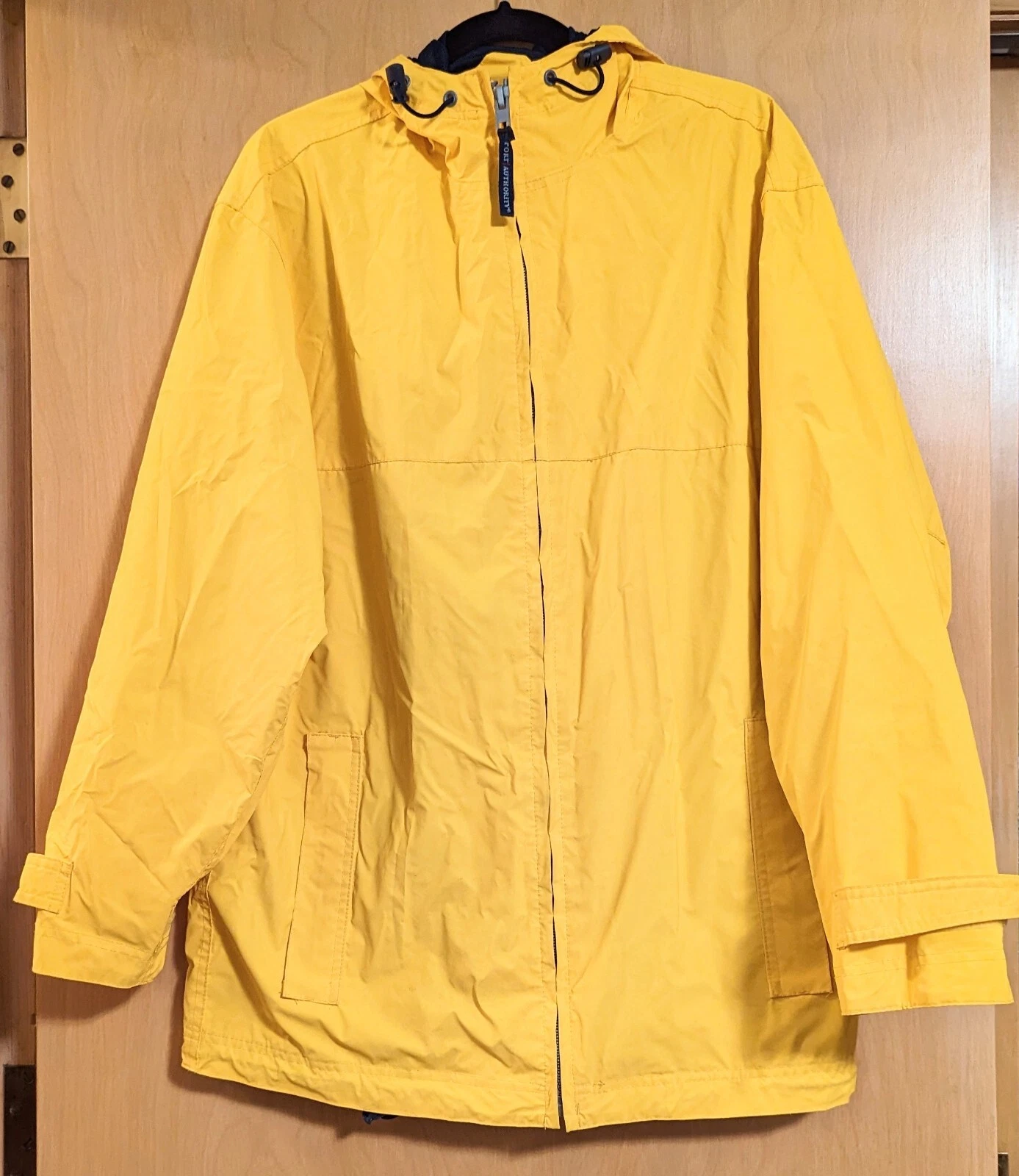 Port Authority Men's Size Small Long Sleeve Waterproof Jacket W/ Hood & Pockets