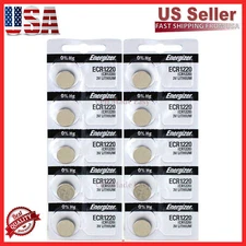 10 Pcs Energizer CR1220 ECR1220 1220 DL1220 3V Lithium Coin Battery SB-T13 NEW