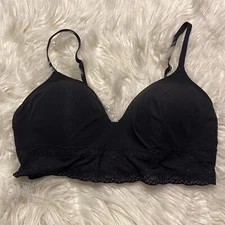 Natori 32D Bra Black Bliss Perfection Wireless Soft Cup 723154