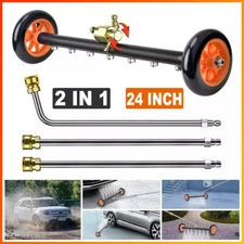 24" Pressure Washer Water Broom Undercarriage Cleaner Driveway Surface Cleaner