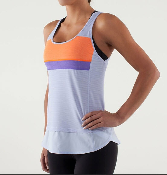 Lululemon Run Mod Moves Singlet size 8 Cool Breeze Pizzaz NWT