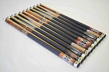 SET OF 10 POOL CUES New 58" Canadian Maple Billiard Pool Cue Stick 5 FREE SHIP