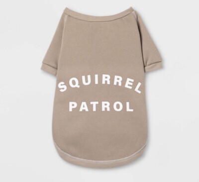 NWT Dog And Cat Sweatshirt  Squirrel Patrol  XS