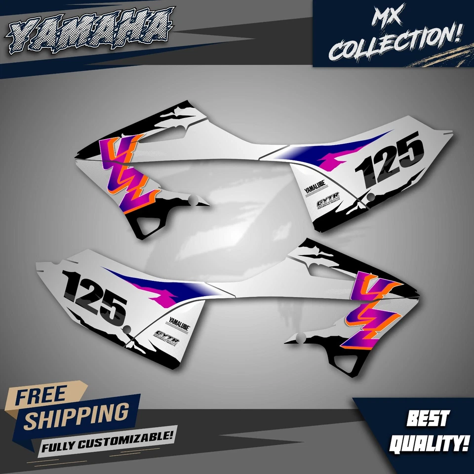 Графический комплект для Yamaha YZ 125-250 (2022-2024) 2-тактные наклейки наклейки - Изображение 2 из 3