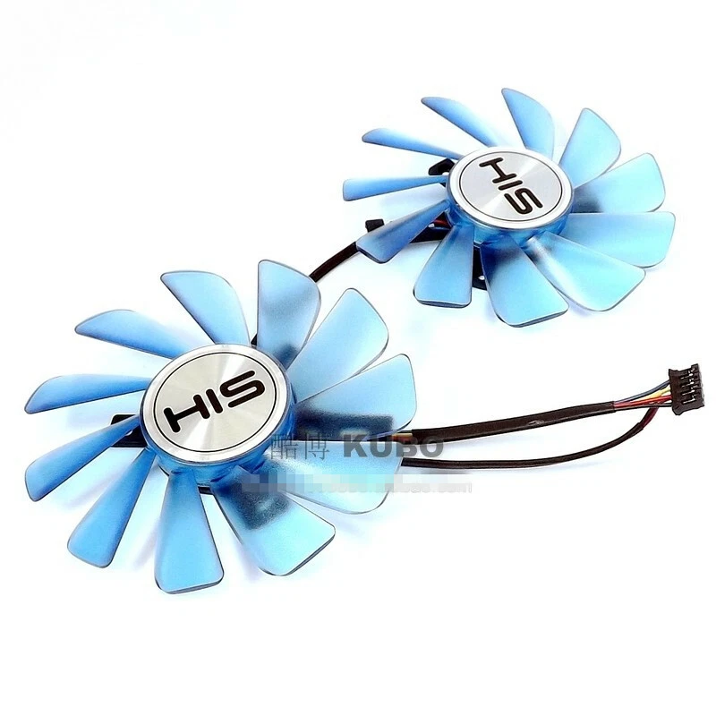1PC HIS RX470 RX570 RX580 IceQX2 graphics card fan 9010 dual fan 12V 0.45A