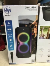 Gemini GRV-2650L UltraRave Duo 400 Watts Dual Woofer LED Wireless Party Speaker