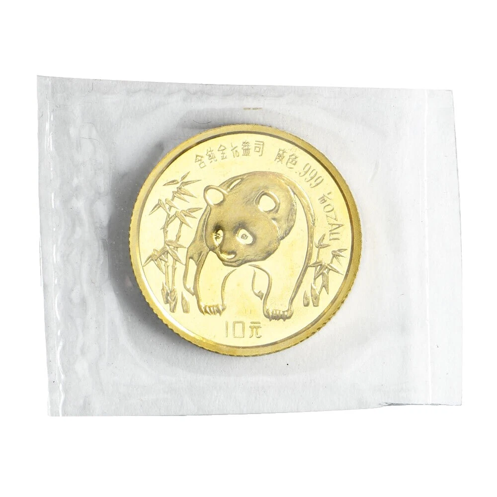 Panda chino sin certificación 1986 monedas de lingotes de oro