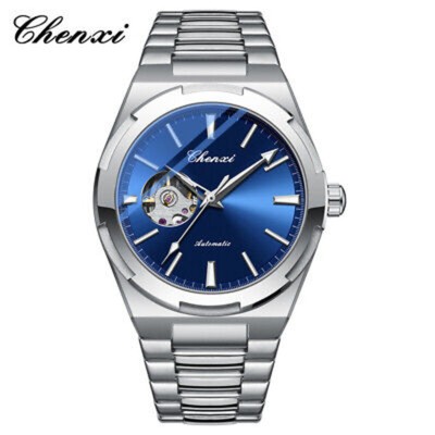 CHENXI Men's Auto Mechanical Business Watch Stainless Steel Hollow Wristwatch 