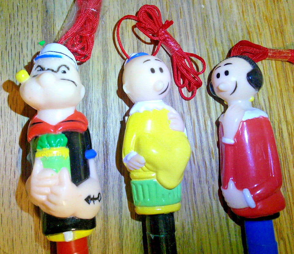 Vintage 1992 popeye Olive Oil Sweet Pea pens eBay