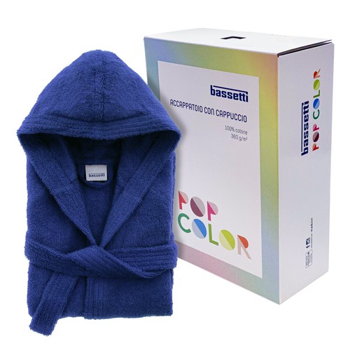 Accappatoio Bassetti Bimbo Bimba junior in spugna unisex 5/6 7/9 10/12 anni - Picture 13 of 25