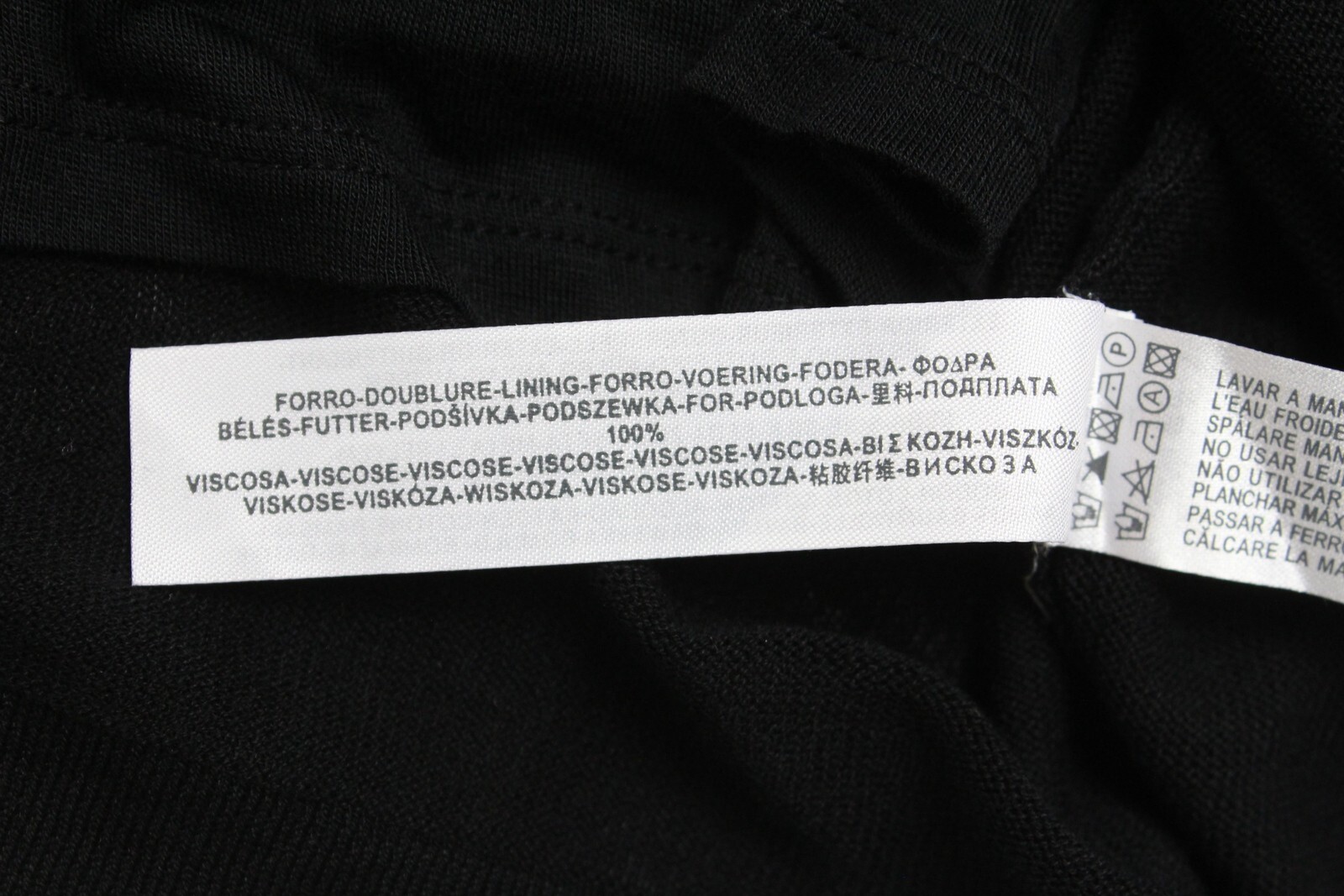 MASSIMO DUTTI Silk-Cotton Dress Women's LARGE Knitted Black Stretchy V Neck thumbnail 9