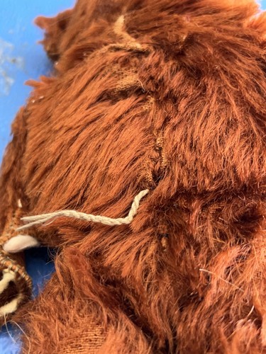 Antique Creepy Stuffed Teddy Bear With Repairs - Picture 15 of 18
