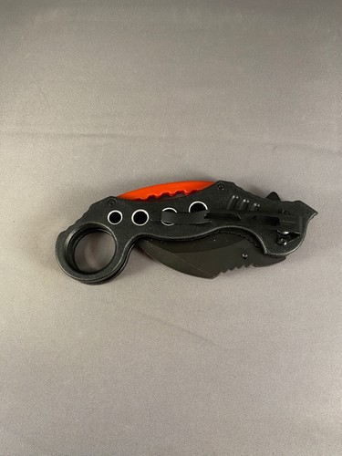 Brand New Hooked Pocket Knife with Clip 3 Inch Blade Red Foldable Red Knife - Picture 3 of 7