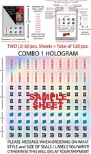 ONE TOUCH STICKER 35 pt. FREE PANINI LABELS SEALS 120 pcs. 9 SIZES  FREE DECALS