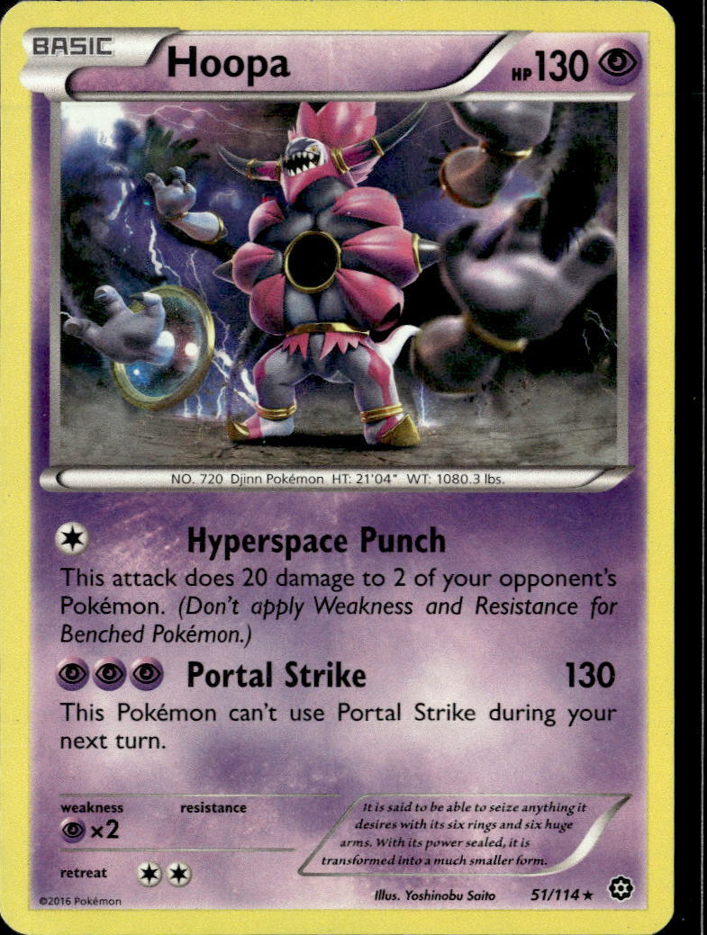 Pokemon Hoopa 51/114 Steam Siege Holo Rare LP