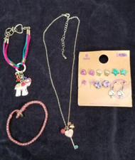 girls earrings bracelets and necklace 5124