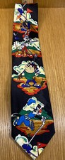 Vintage Looney Tunes Mania Bugs Bunny Taz Sylvester Daffy Duck Golf Tie 1993