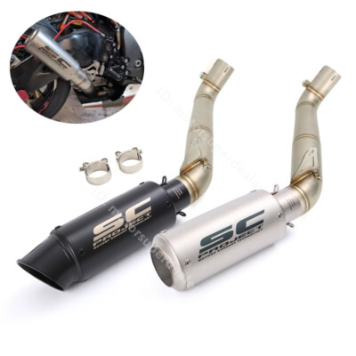 CBR1000RR 2008-2016 for Honda Exhaust System Mid Link Pipe Slip on Muffler Tips