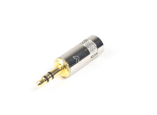 Neutrik Rean NYS231G 3.5mm 3-Pole Plug Gold Contacts, Metal Handle