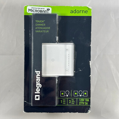Legrand Adorne Touch Dimmer White With Microban 0-10V (ADTH4FBL3PW4)