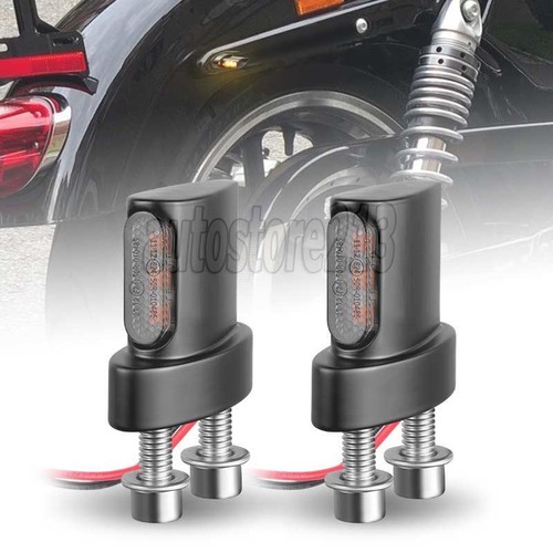 2x Indicatore Moto Segnale di Direzione Posteriore Frecce Luce per Softail per Sportster - Foto 4 di 14