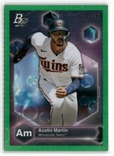 2022 Bowman Platinum Precious Elements Green Austin Martin #PE-13 Twins /99