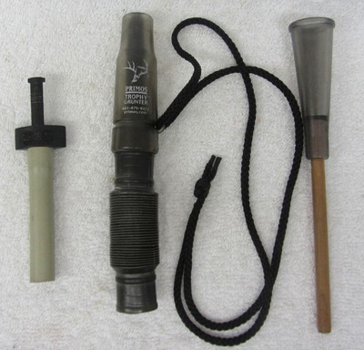 3 DEER HUNTING CALLS: Primos Trophy Grunter, Quaker Boy Hammer Grunt & Bleat