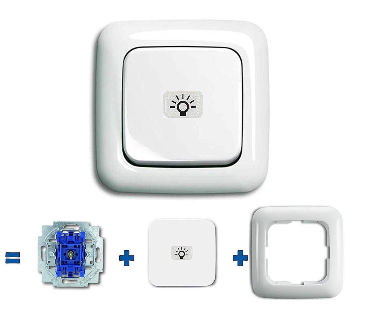 Gruppo Interruttore Da Incasso, Pulsante A Bilanciere Di Control