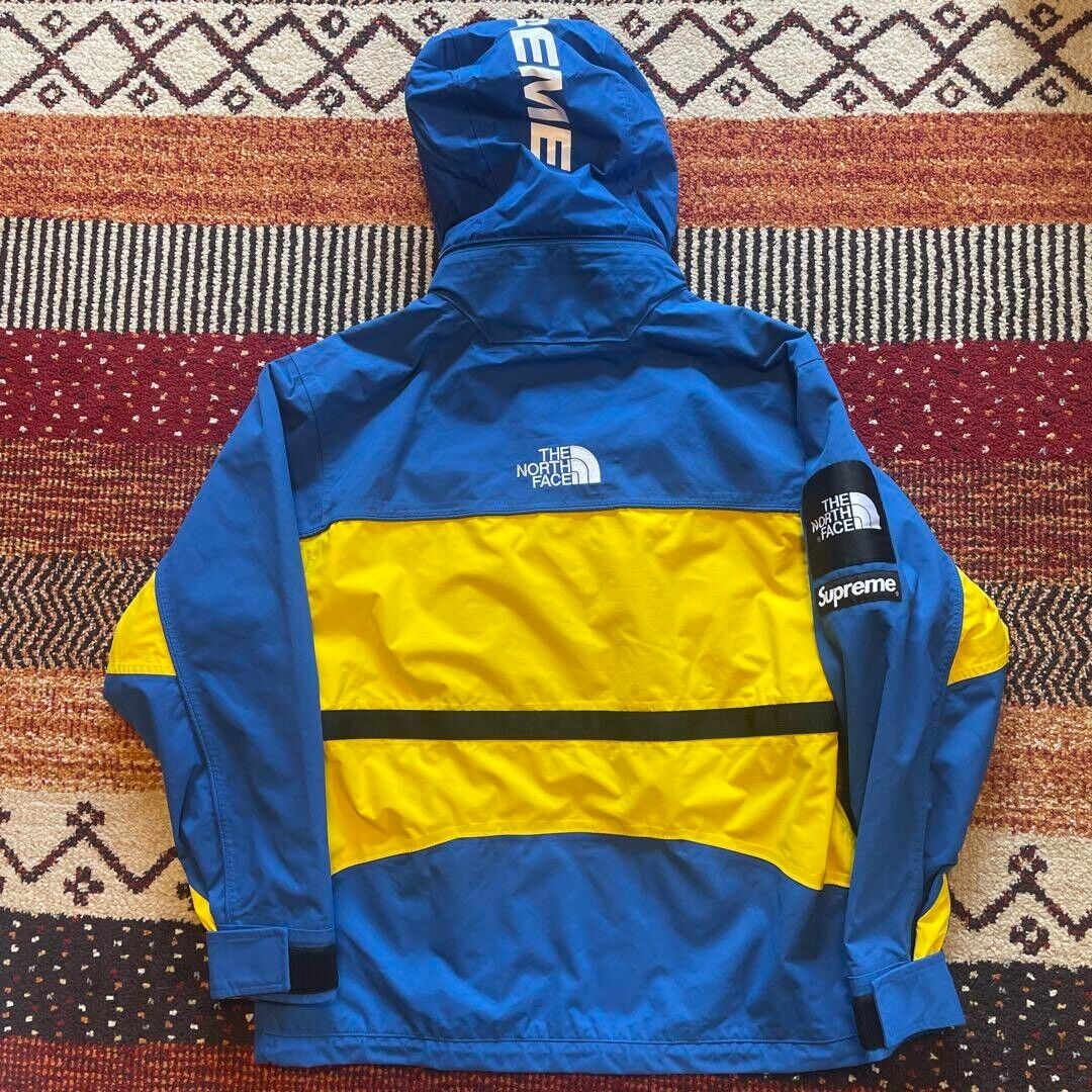 SUPREME × THE NORTH FACE STEEP TECH RAIN SHELL Blue Yellow S SUPREME × THE NORTH FACE STEEP TECH RAIN SHELL Blue Yellow S