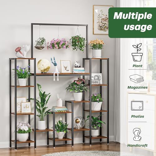 Tiered Plant Stand Indoor with Grow Lights, Tall Metal Plant Stands eBay