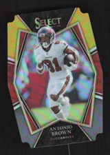 Antonio Brown 2021 Panini Select Red and Yellow Prizm Die Cut Buccaneers #132