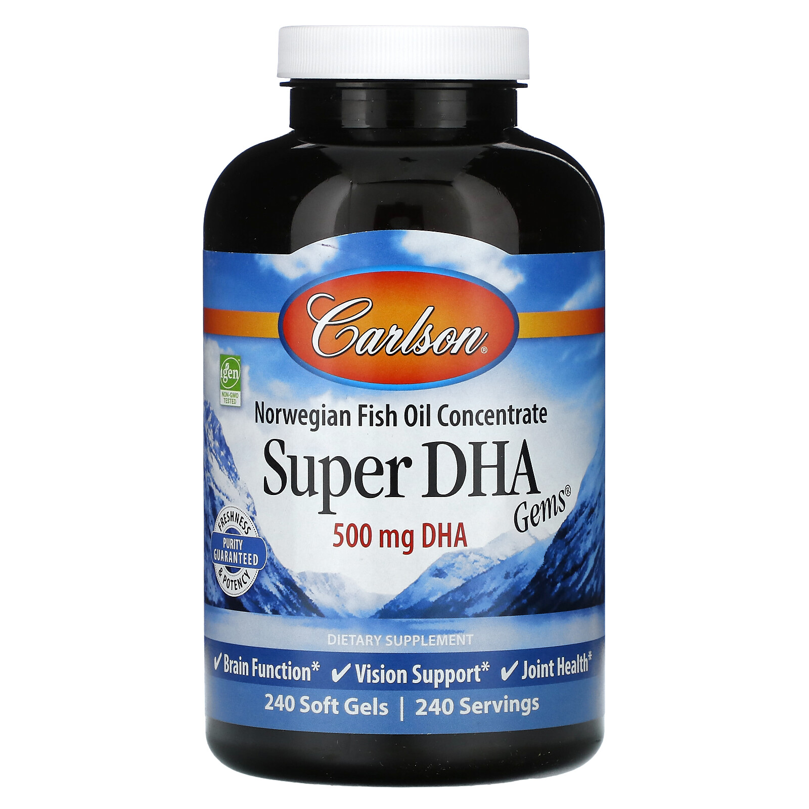 Super DHA Gems, 500 мг, 240 мягких гелей