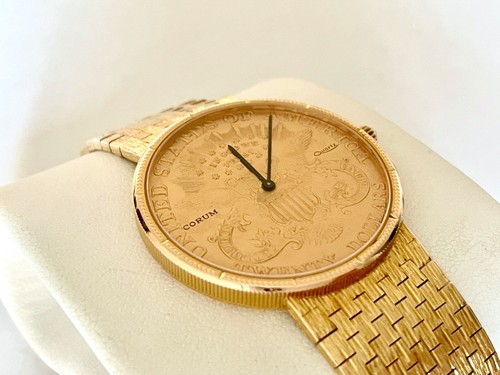 CORUM 750 / 18 KARAT GOLD QUARTZ TWENTY DOLLARS Münze 900 Gold 101.7 Gramm - Picture 4 of 12