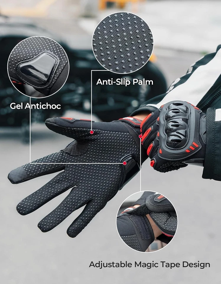 Motorbike Gloves, (Touchscreen fingers),  Size: XXL, Brand New!  - Image 2 of 3