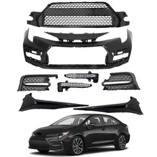 For 2020 2021 2022 Toyota Corolla SE XSE Front Bumper Cover Grille Fog Light Set